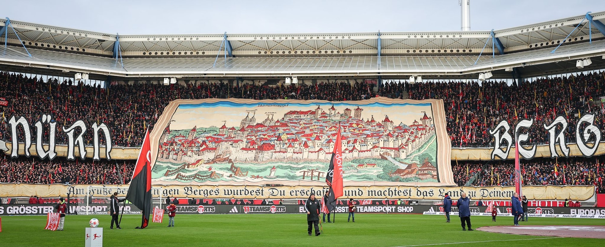 Die Nürnberger Fans zeigten ein imposante Choreohraphie.