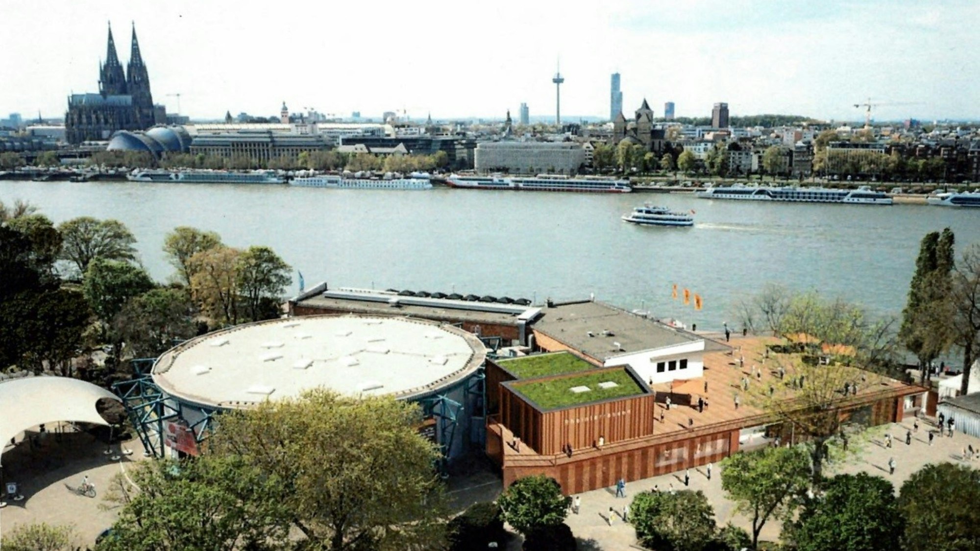 Zu sehen ist eine Visualisierung des Tanzbrunnen-Geländes.