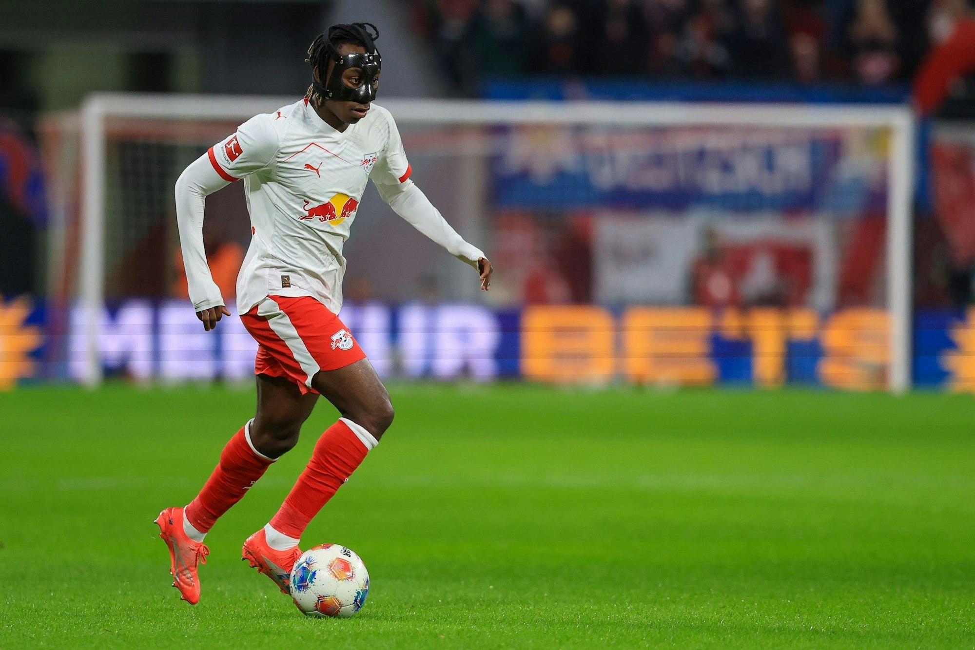 Yan Diomandé von RB Leipzig gelang beim 6:0 gegen Eintracht Frankfurt ein Dreierpack.