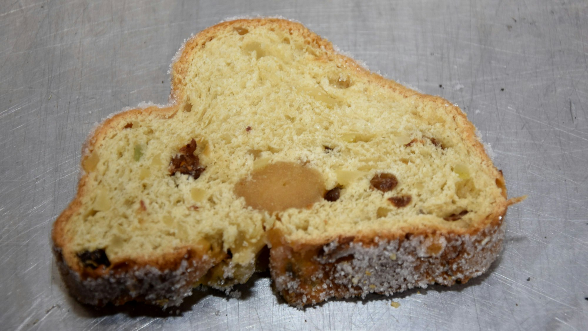 Das Foto zeigt die Scheibe eines rheinischen Stollens.