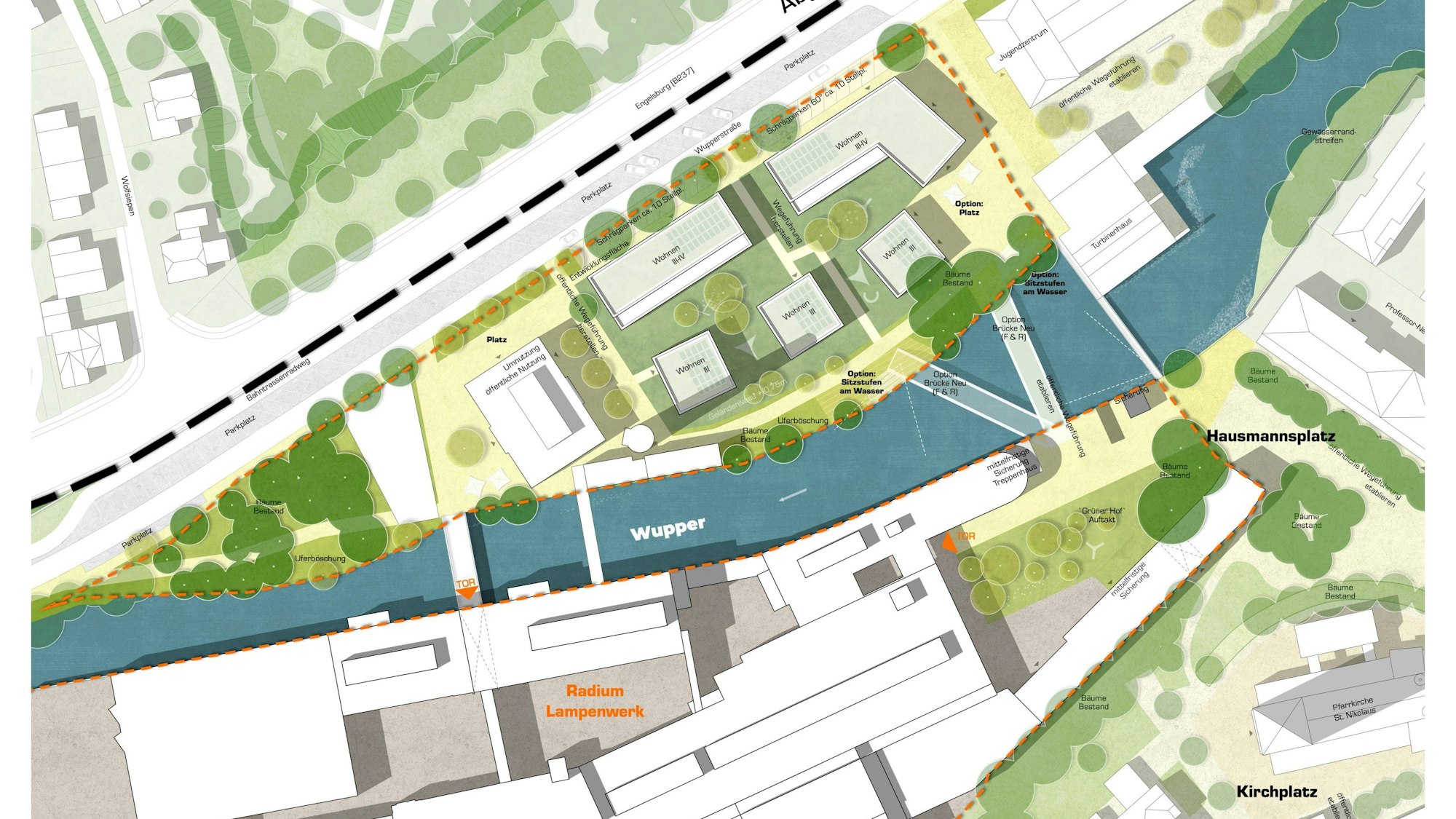 Eine Grafik zeigt die Pläne für die Maßnahmen in Wipperfürth.