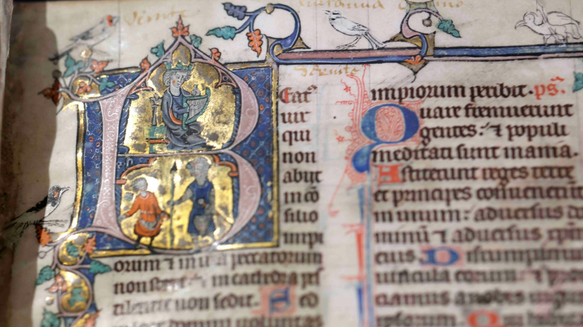 Psalm in der Sonderausstellung „Glaube mit Humor. Ein Gebetbuch aus Nordfrankreich"