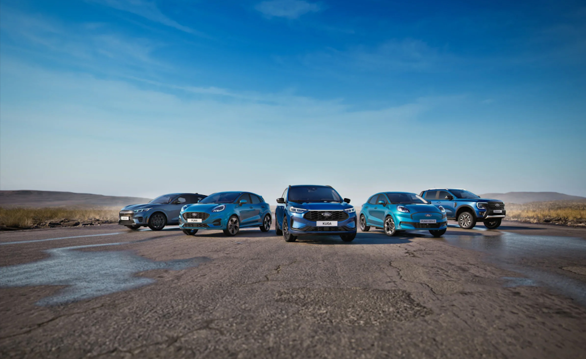 Das Bild zeigt verschiedene Ford-Modelle