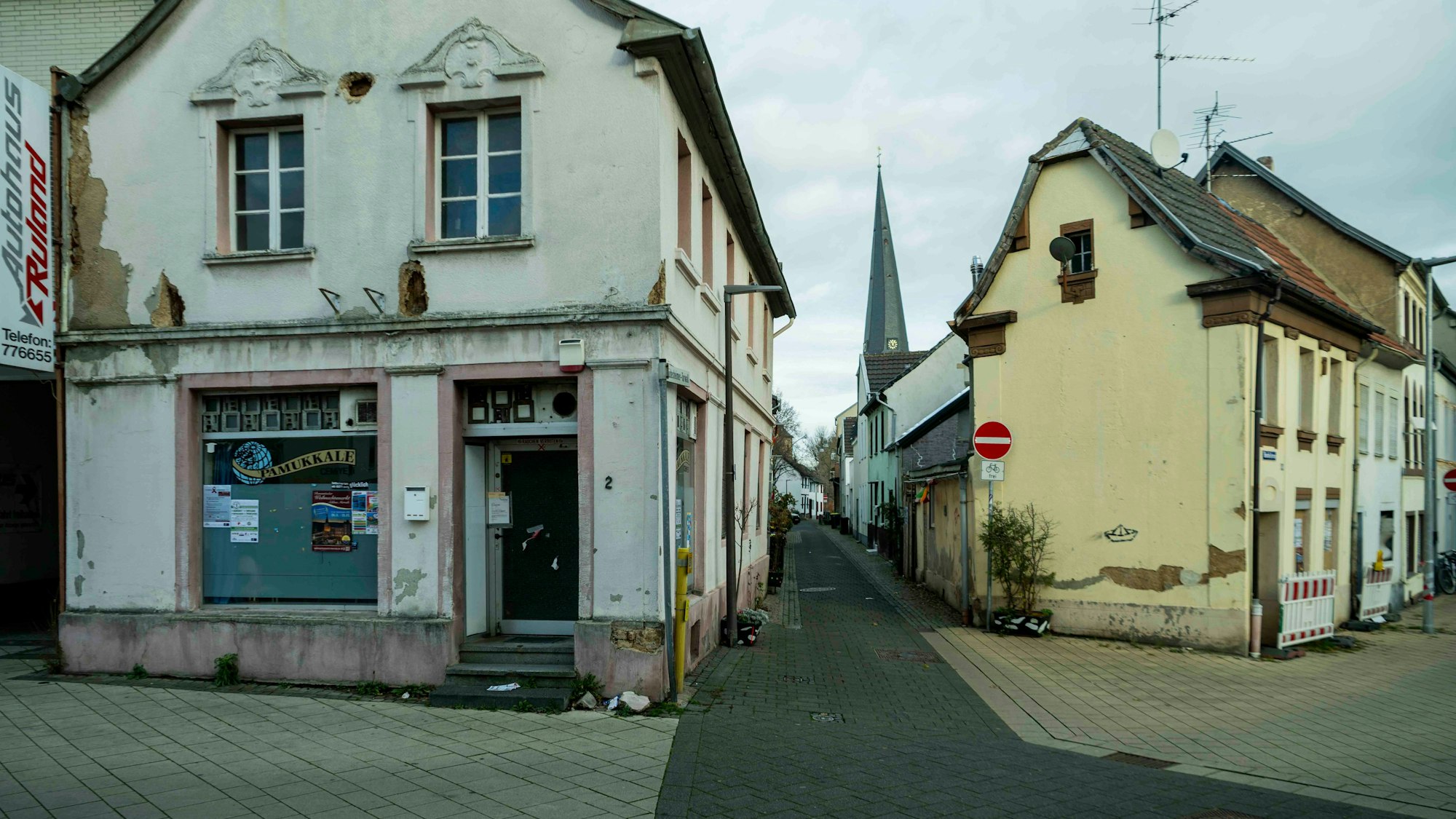 Das Bild zeigt einige Gebäude im Viehplätzchenviertel.
