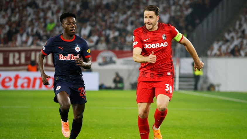 In der Europa League sind Christian Günter (r.) und der SC diese Saison noch ungeschlagen.