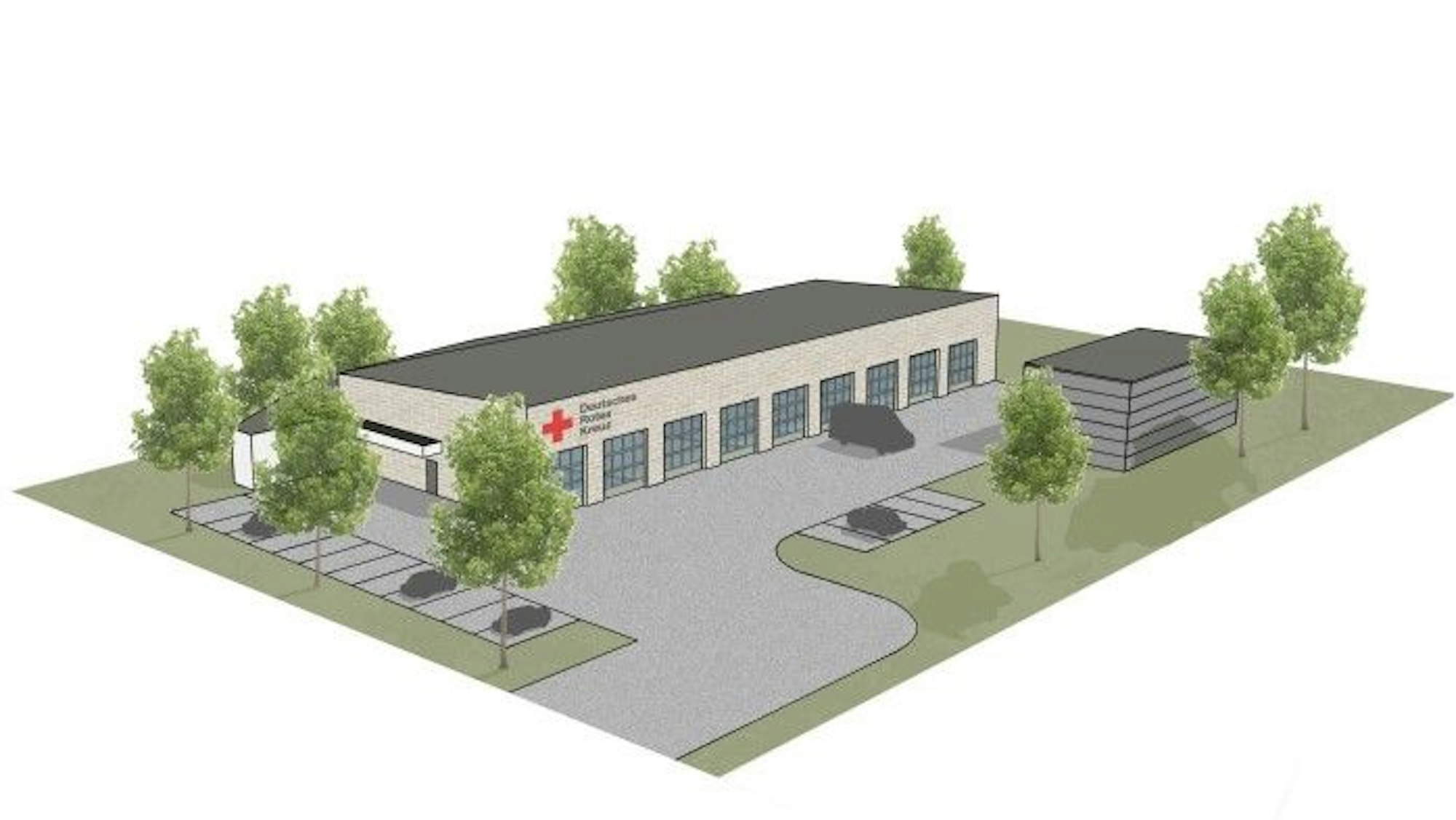 So soll die neue Rettungswache des DRK in Niederkassel-Rheidt aussehen.