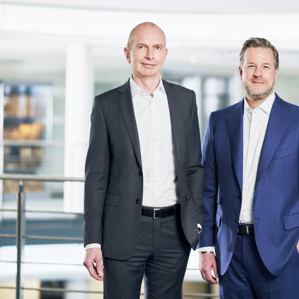 Porträt der Co-Vorstandsvorsitzenden der Barmenia-Gothaer Andreas Eurich und Oliver Schoeller.