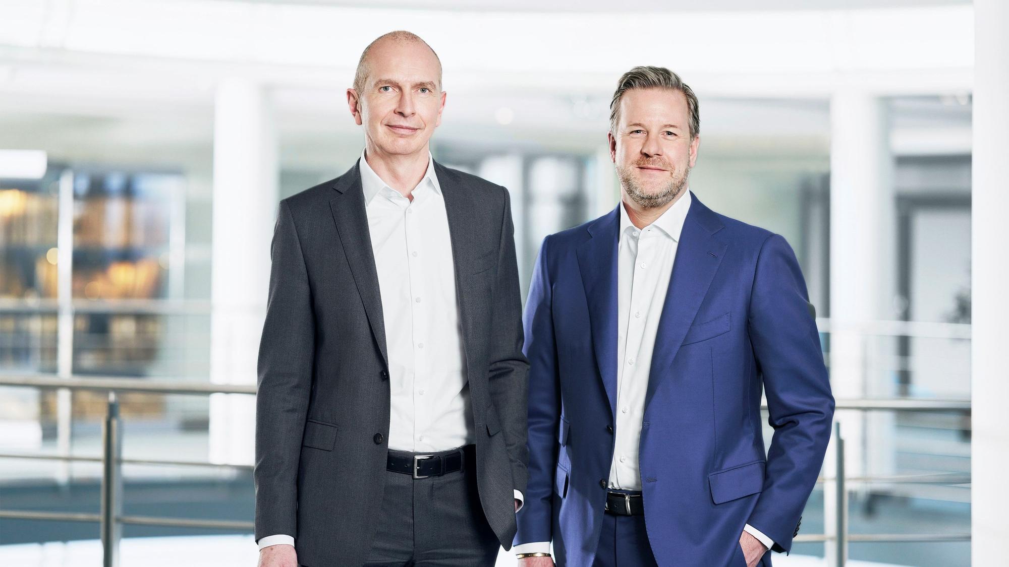 Porträt der Co-Vorstandsvorsitzenden der Barmenia-Gothaer Andreas Eurich und Oliver Schoeller.