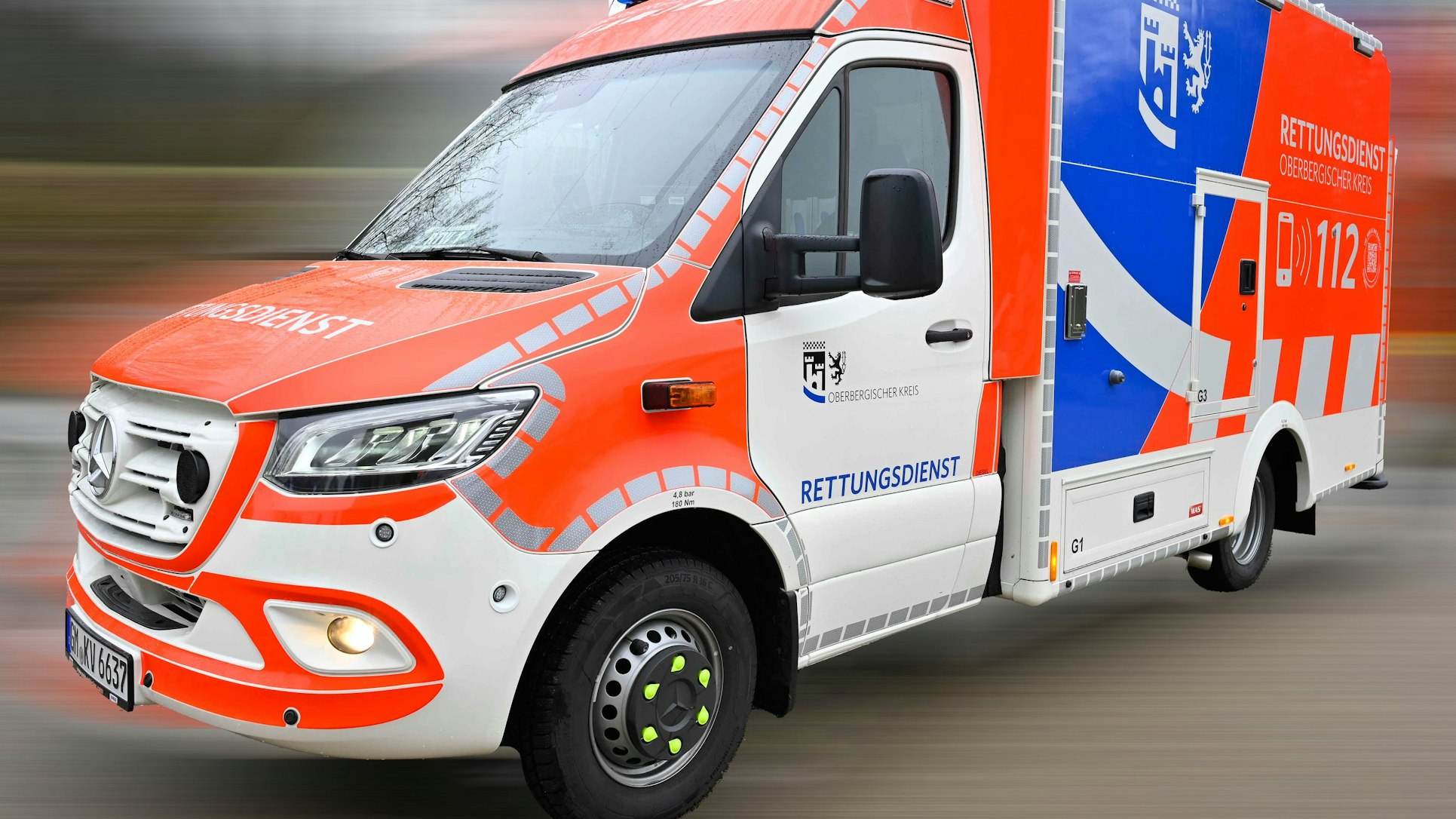 Zu sehen ist ein Rettungswagen.