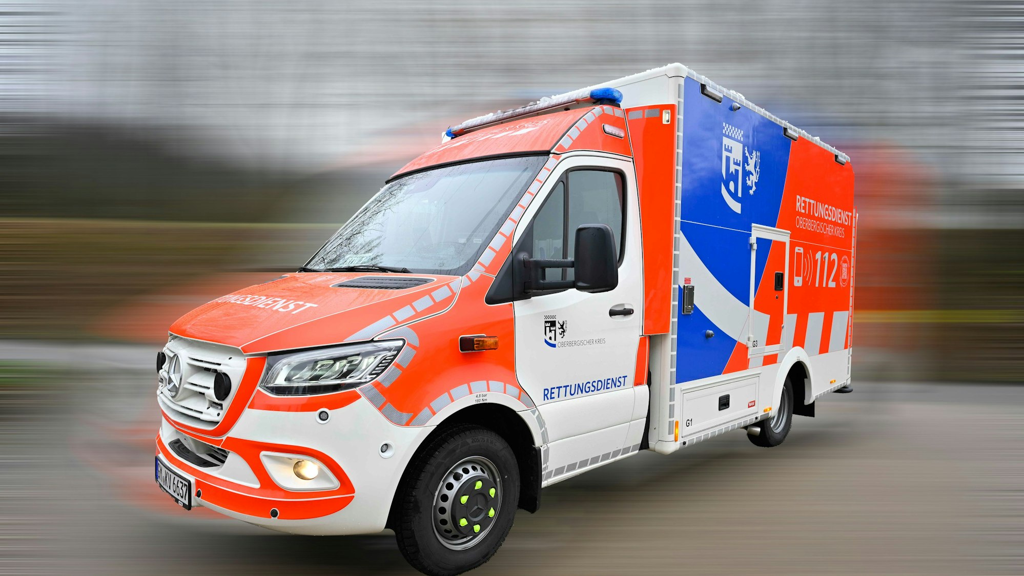 Ein Rettungswagen des Kreises.