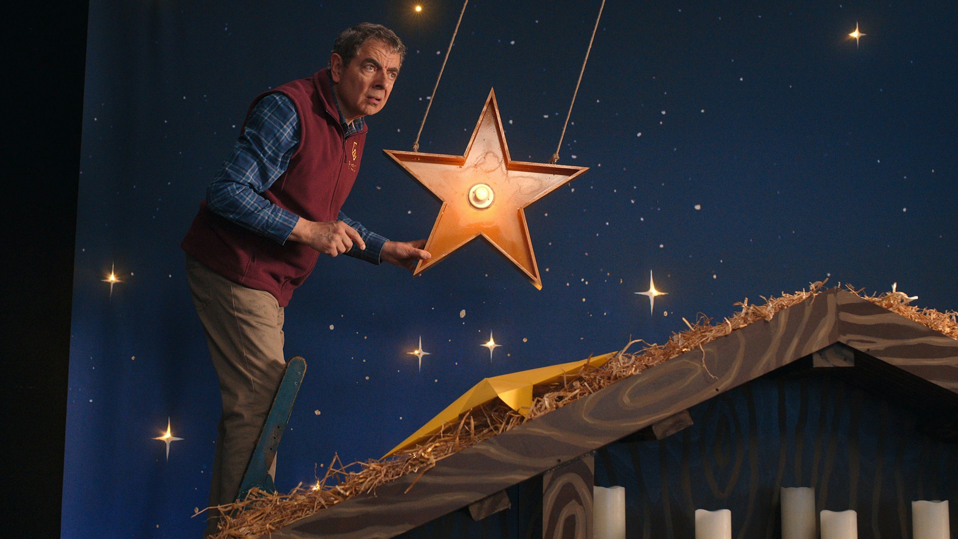 „Man vs Baby“ mit Rowan Atkinson als Trevor Bingley.