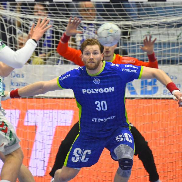 Szene aus einem Handballspiel