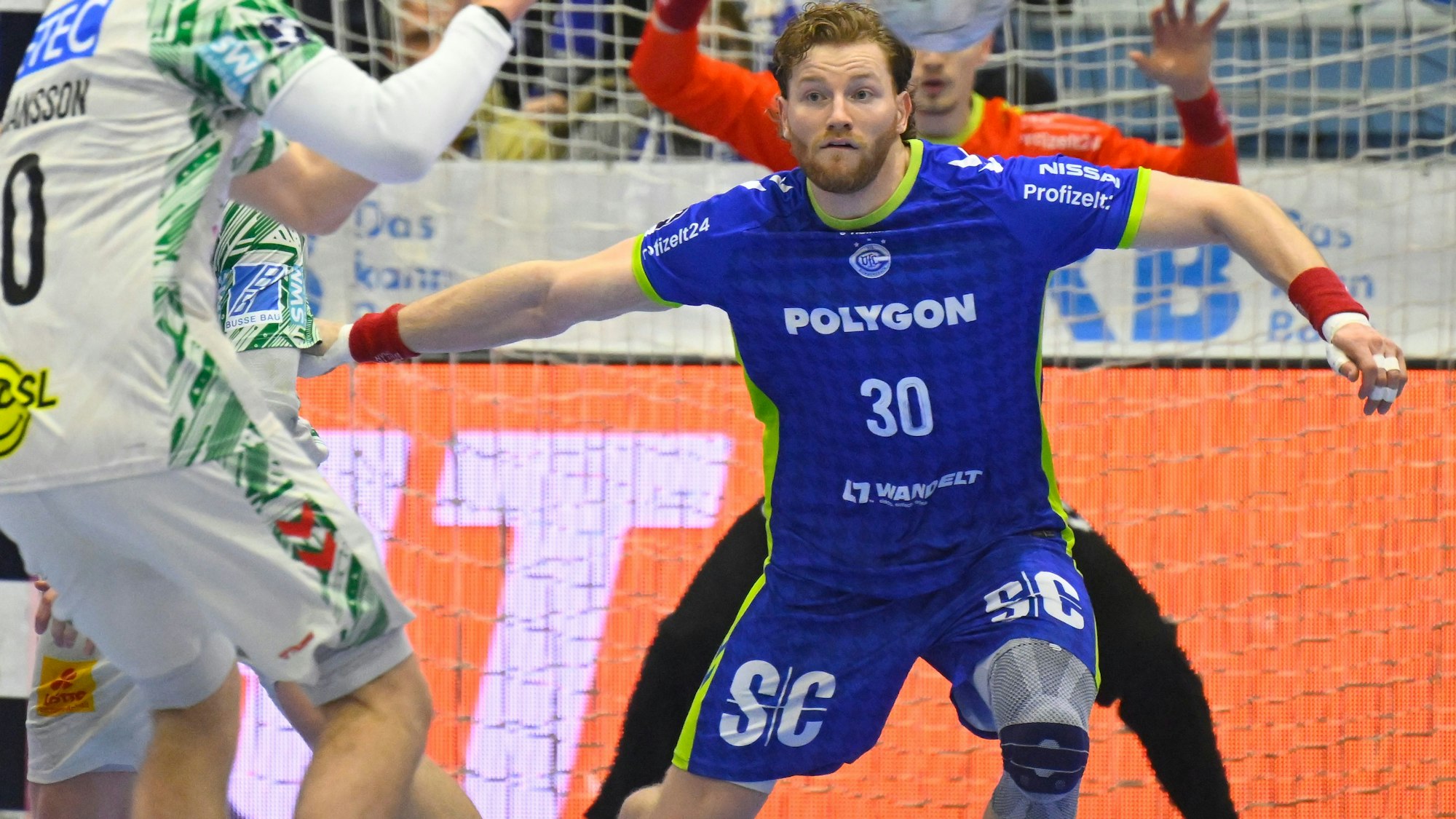 Szene aus einem Handballspiel