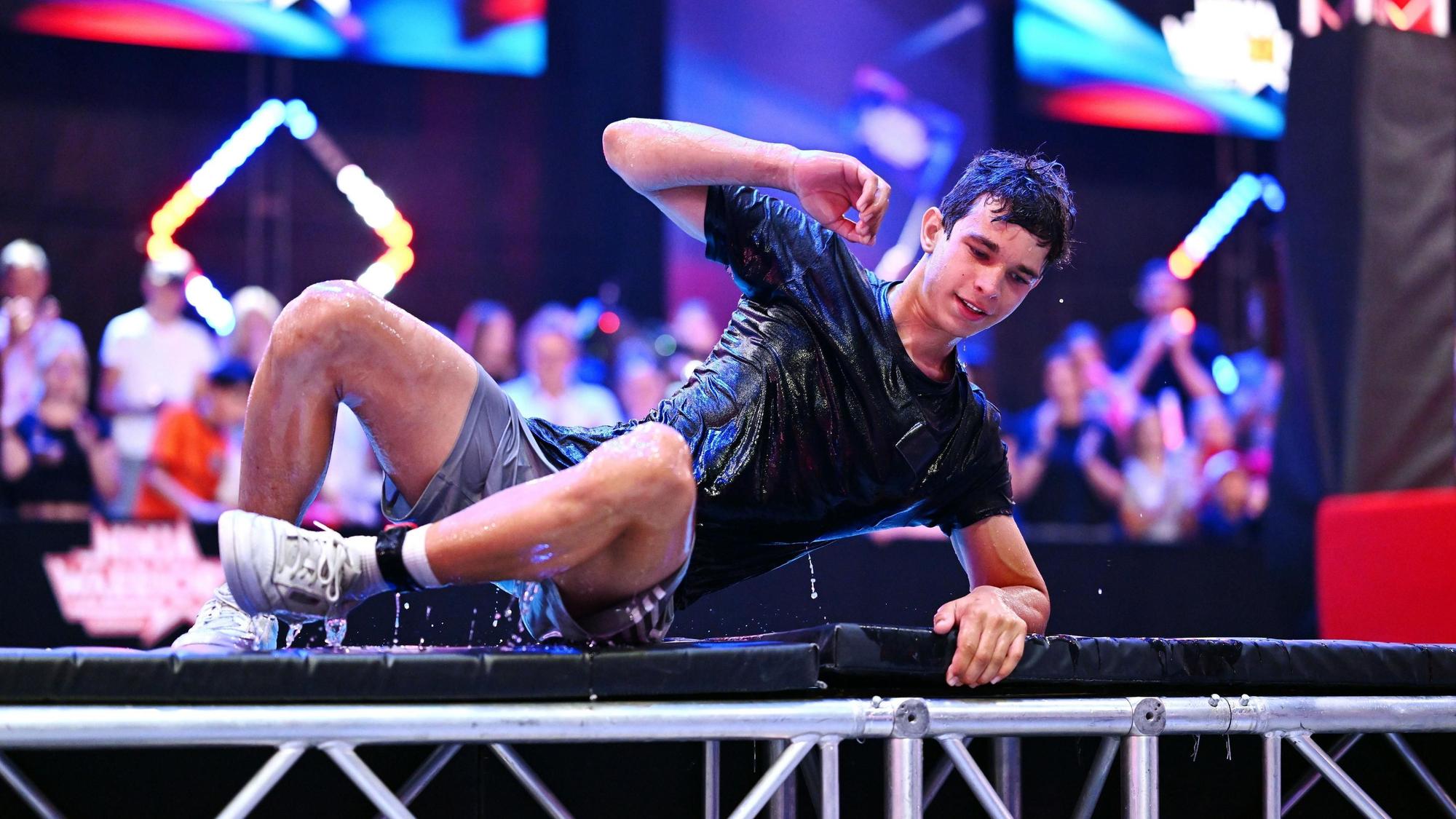 Jonas Moritz aus Bornheim im Finale bei „Ninja Warrior Germany“.