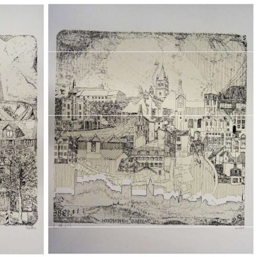 Vor 40 Jahren schuf der Wipperfürther Künstler Dietmar Volkmer diese Ansichten seiner Vaterstadt, die dann als Drucke aufgelegt wurden.