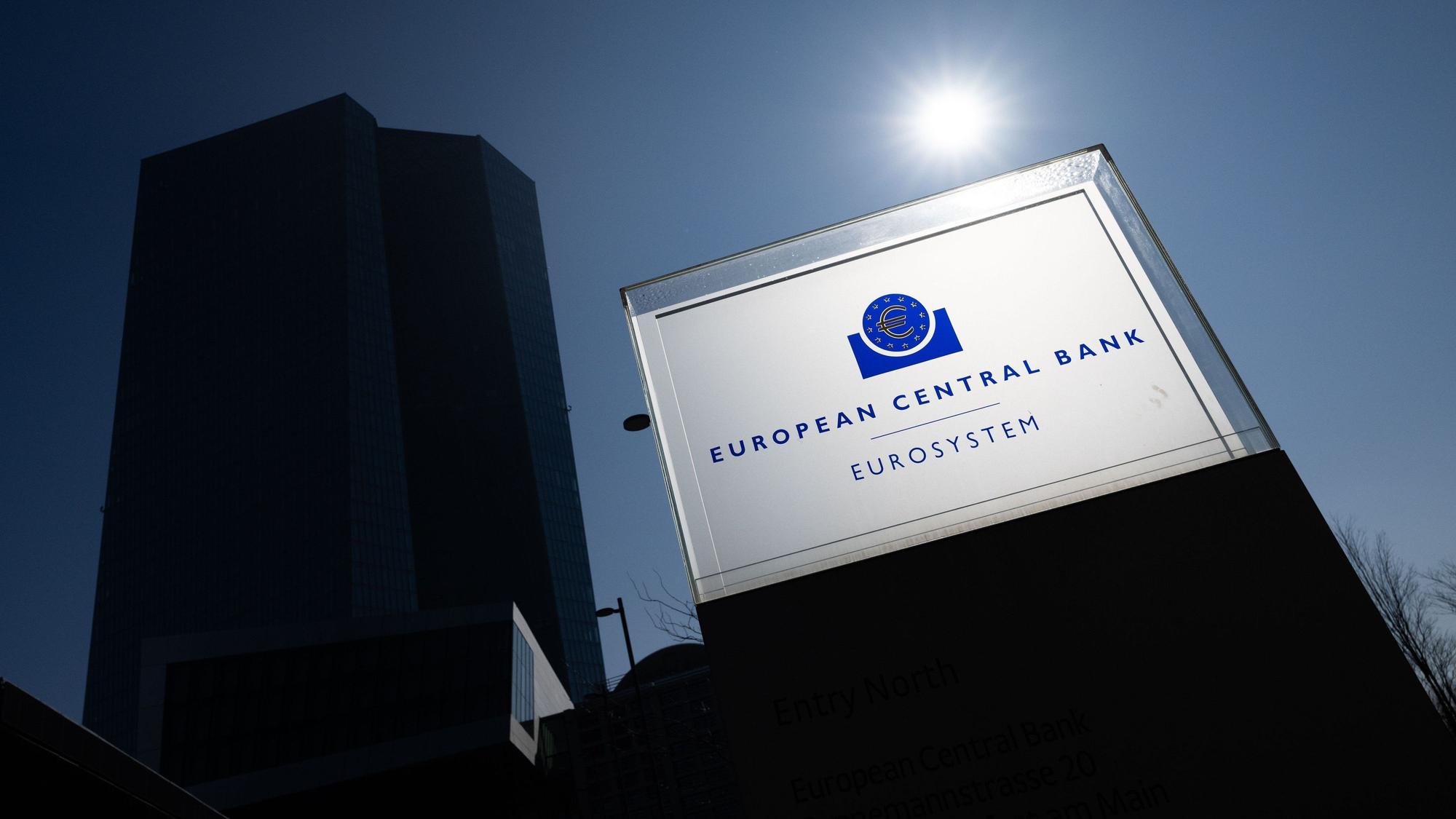 Die Europäische Zentralbank in Frankfurt