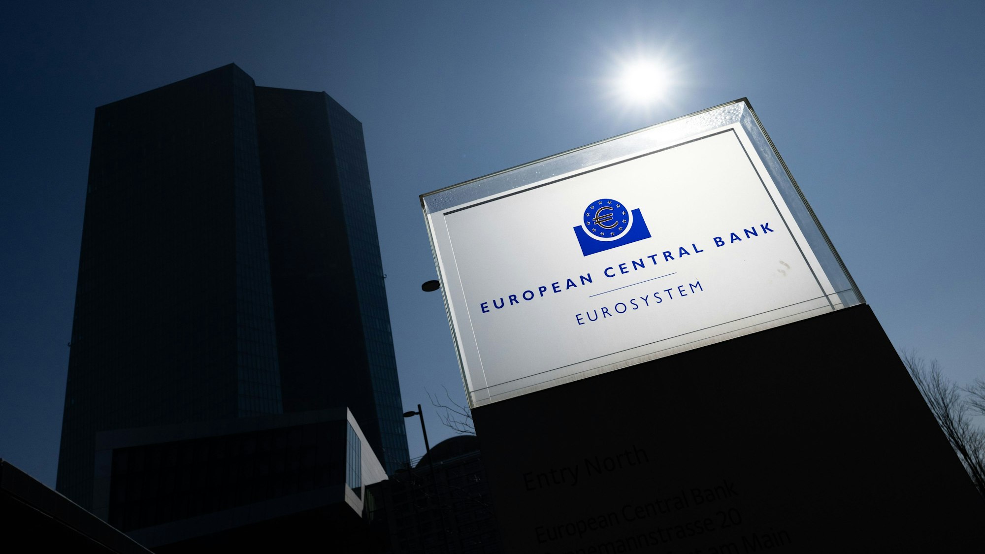 Die Europäische Zentralbank in Frankfurt