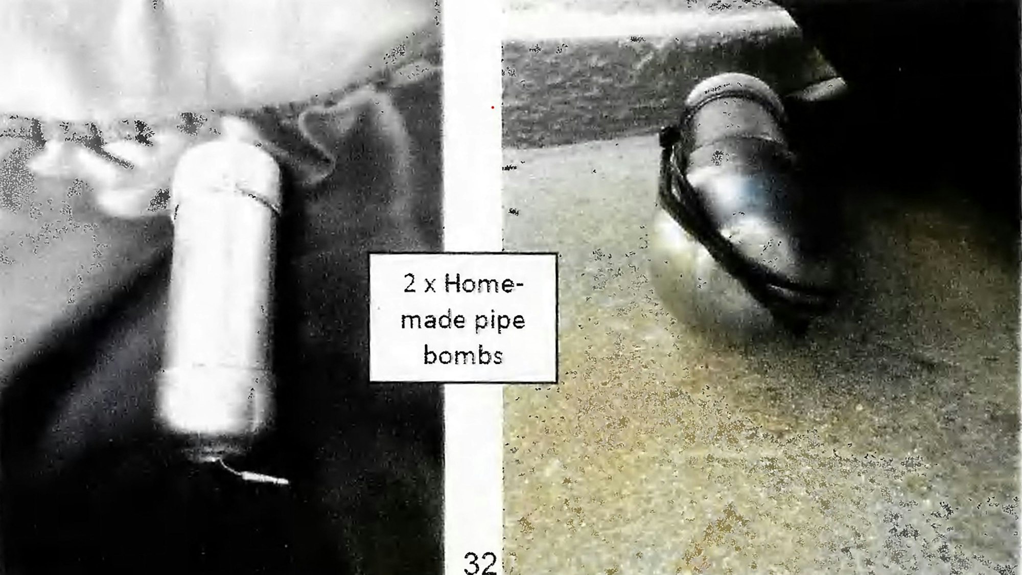 Diese zwei Rohrbomben, die die Attentäter von Sydney warfen, detonierten nicht.