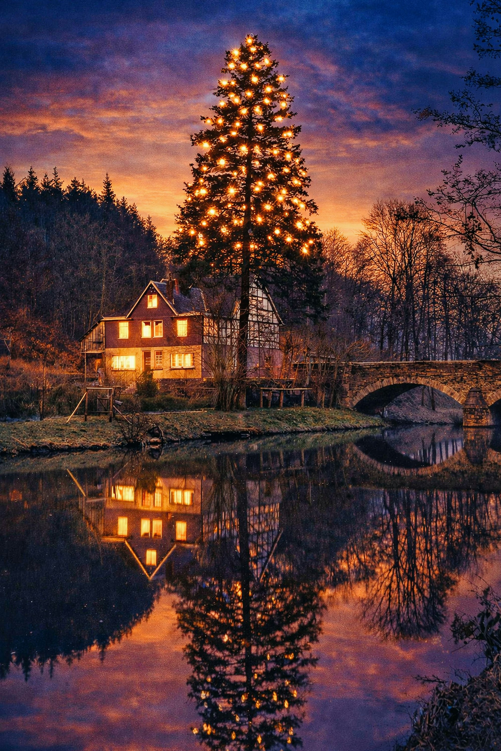 Eine kolorierte Ansicht der alten Aufnahme.