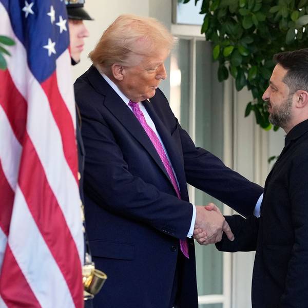 US-Präsident Donald Trump (l.) begrüßt im Oktober den ukrainischen Präsidenten Wolodymyr Selenskyj vor dem Weißen Haus. Nun ist ein erneutes Treffen geplant.