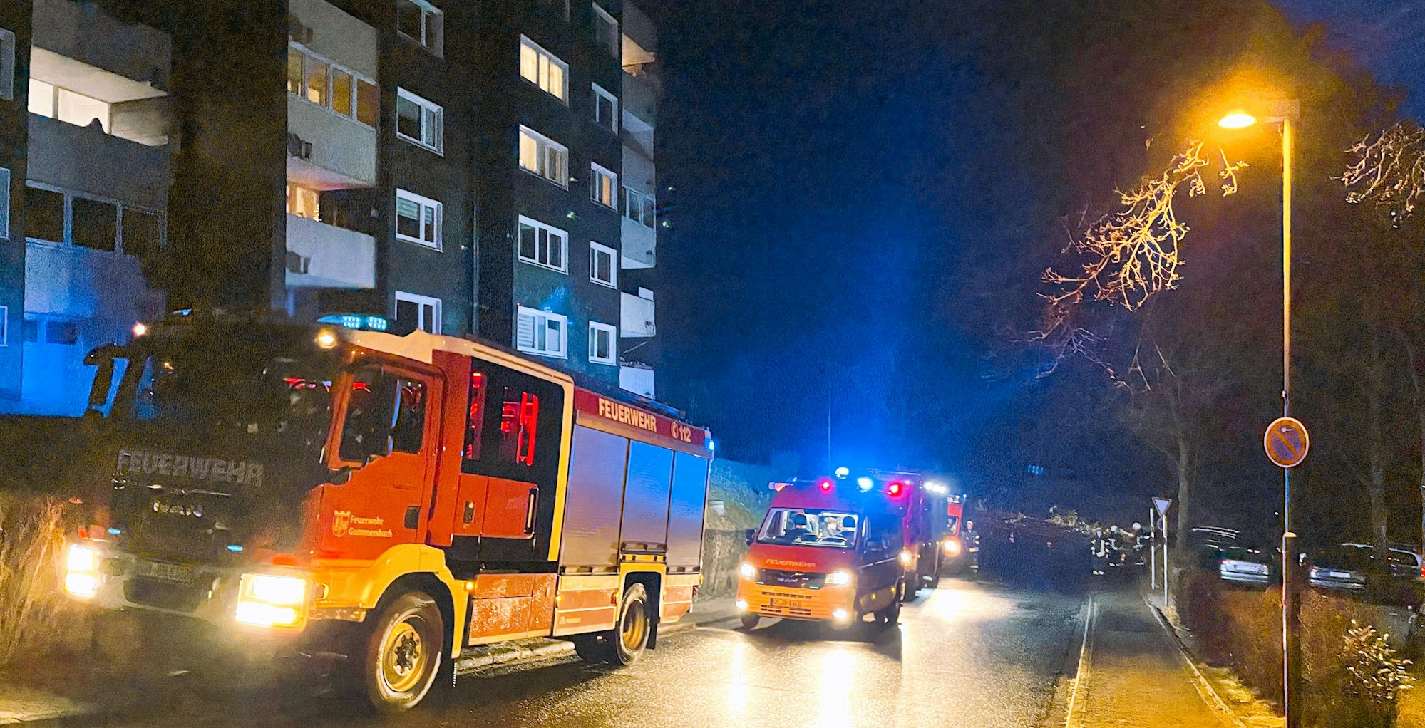 Die Einsatzstelle auf dem Bernberg.