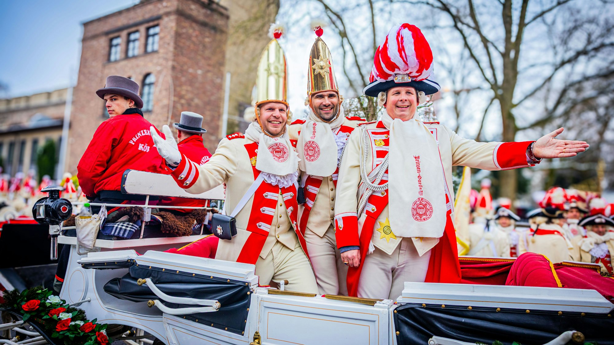 Los ging es am Dienstagnachmittag am Prinzen-Garde-Turm.