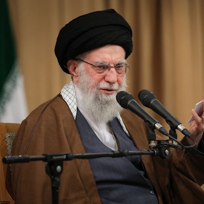 Das Bild zeigt Irans geistigen Führer Ayatollah Ali Khamenei.