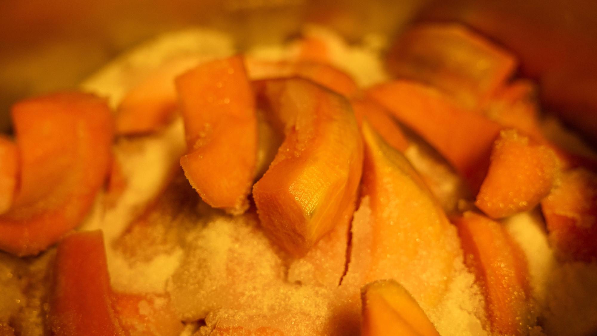 Die antiochische Küche ist aufwendig: aus gezuckerten Kürbisspalten entsteht ein Fruchtsirup.