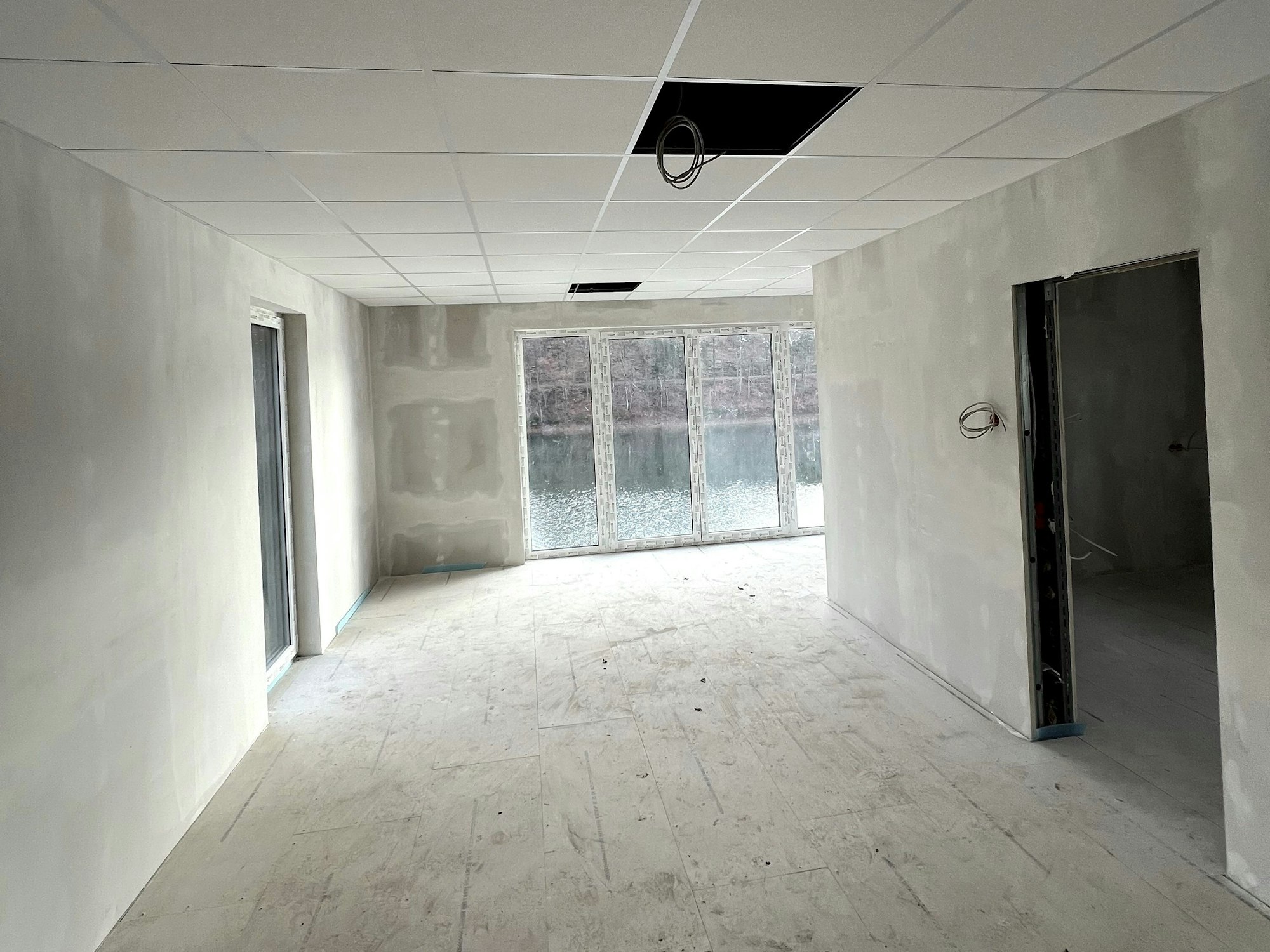 Innenansicht eines Trockenbaus.