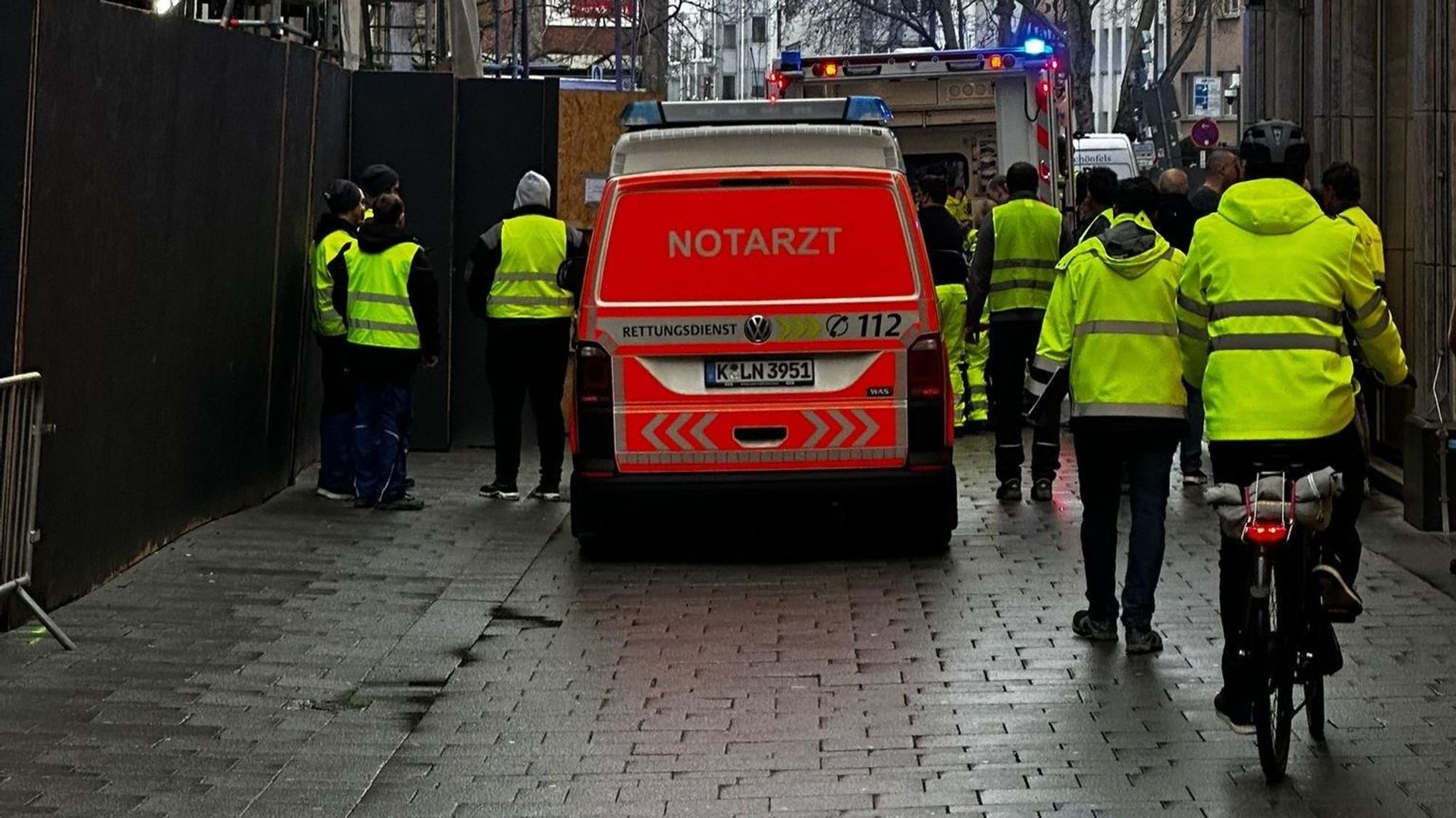 Auf der Baustelle des Dom-Hotel-Komplexes erlitt am Mittwochnachmittag ein 26-Jähriger einen Stromschlag.