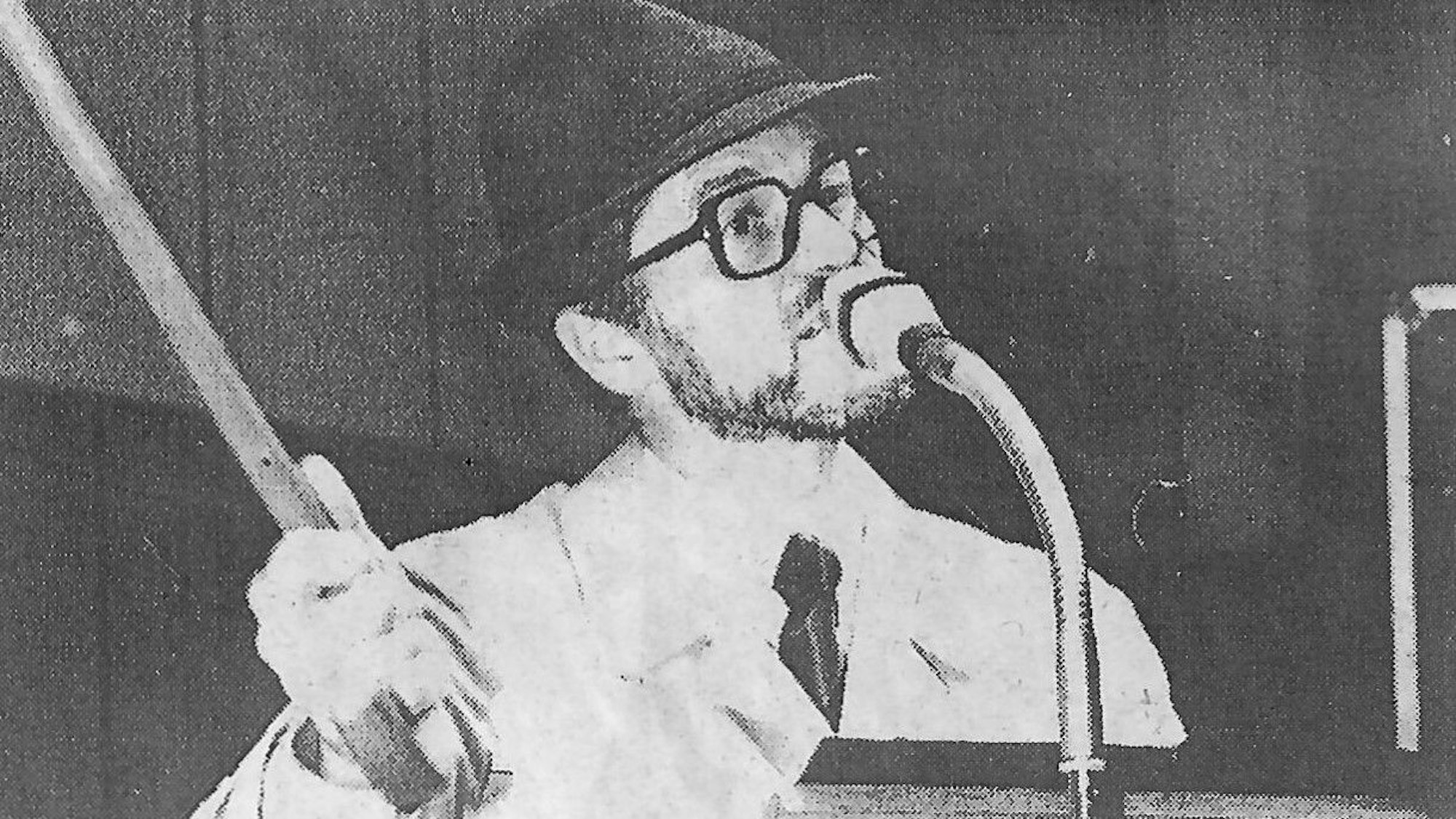 Einer der ersten Auftritte Hans-Peter Hohns als Döörper Prätscher beim Winterball.