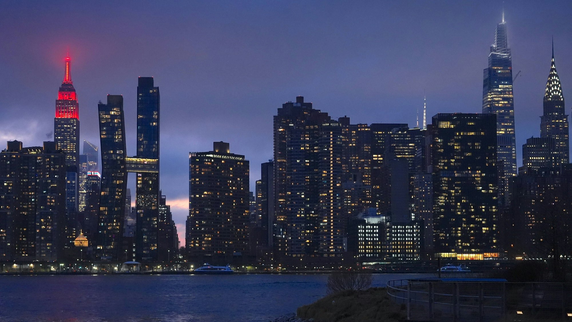 Ein Blick auf die Skyline in New York.