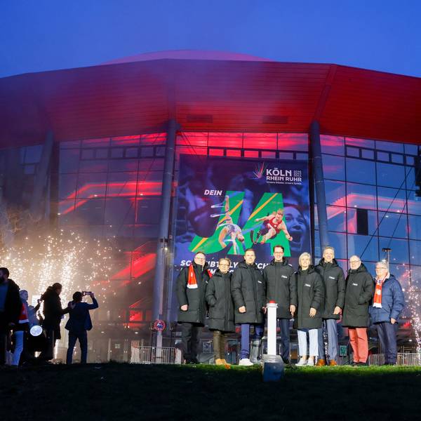 Startschuss für die Olympia-Bewerbung der Region „Köln Rhein Ruhr“ am 19. Januar vor der Lanxess-Arena.