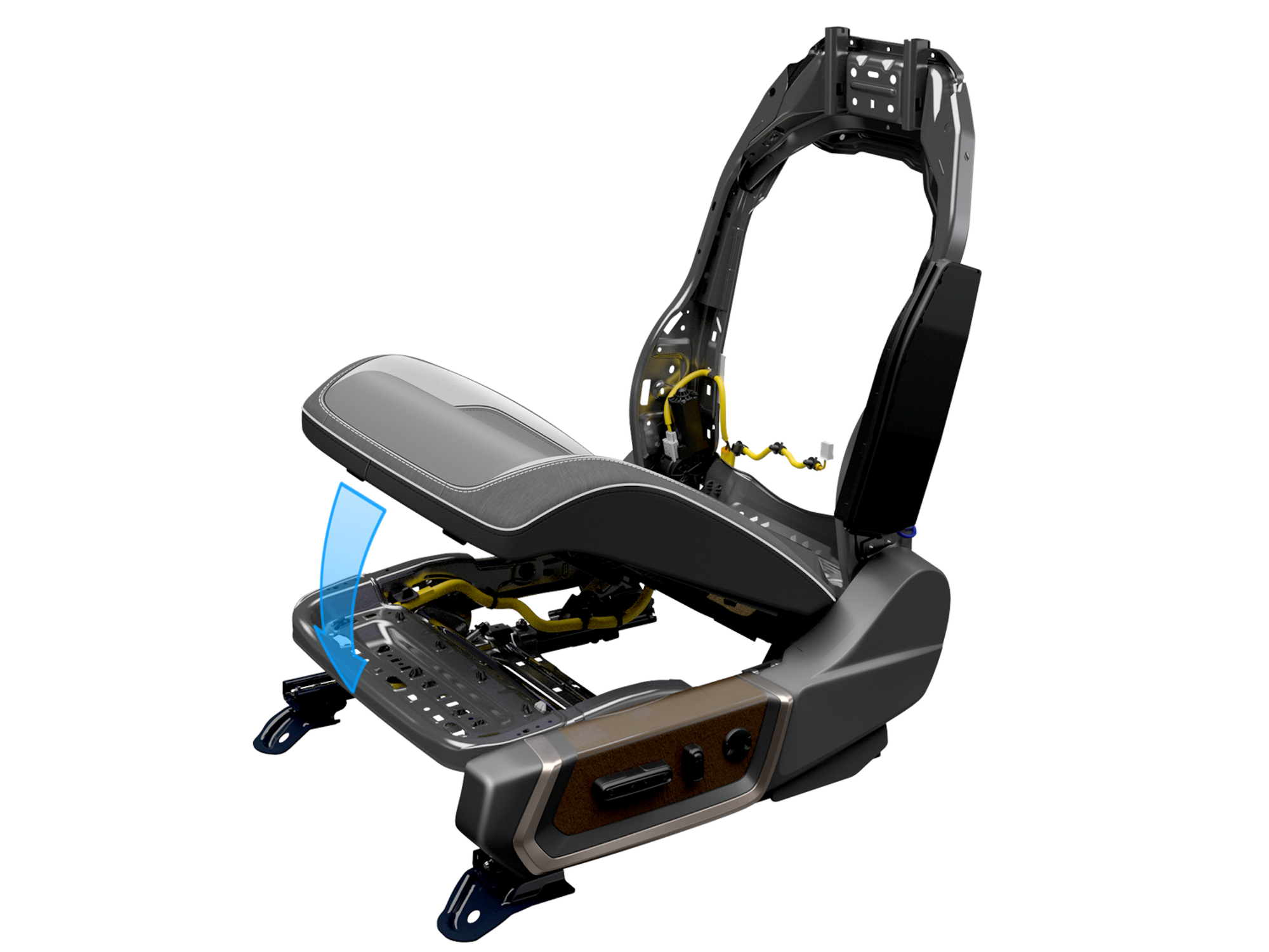 Skizze eines Autositzes von Adient