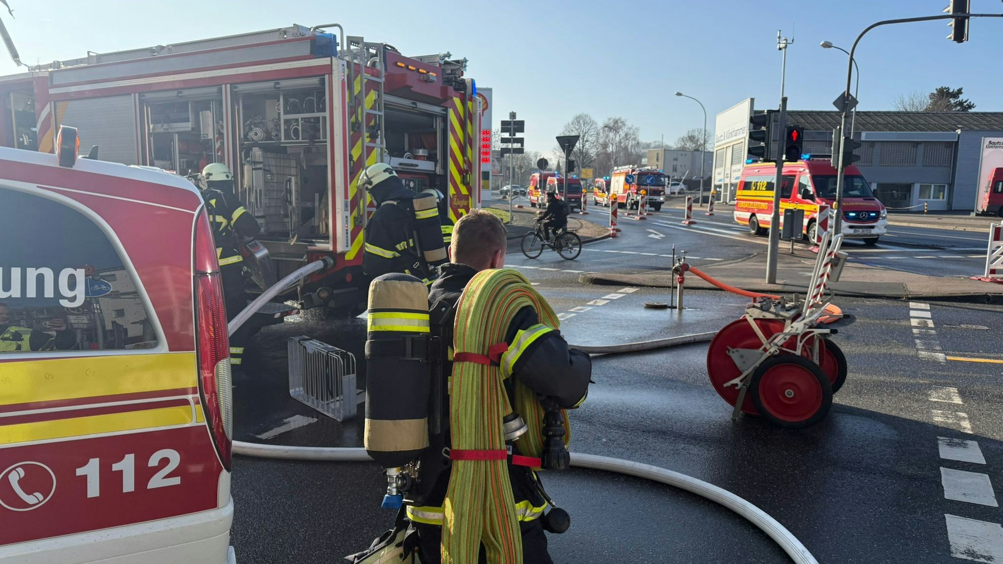 Feuerwehr im Einsatz.