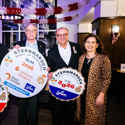 Rainer Virnich (Sparkasse Köln Bonn), Bernhard Conin (Freunde und Förderer), Georg Schäfer (Sion), Isabelle Assenmacher (Freunde und Förderer).