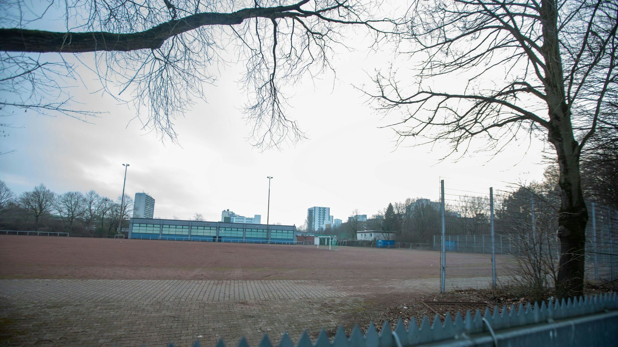Die Sportanlage Stresemannstraße in Finkenberg.