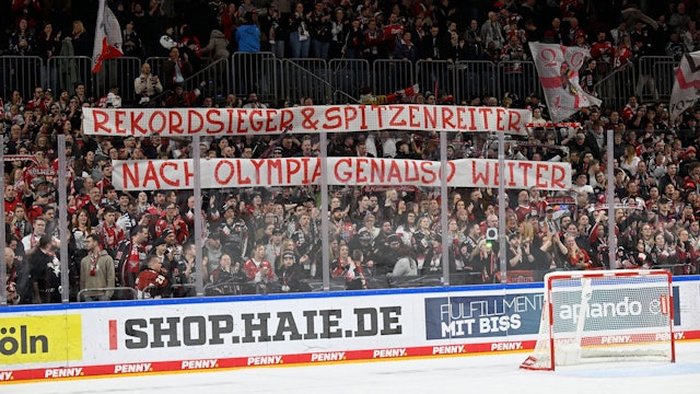 Wertschätzung und Aufforderung: Die Haie-Fans hoffen nach der Olympiapause auf eine neue Serie.