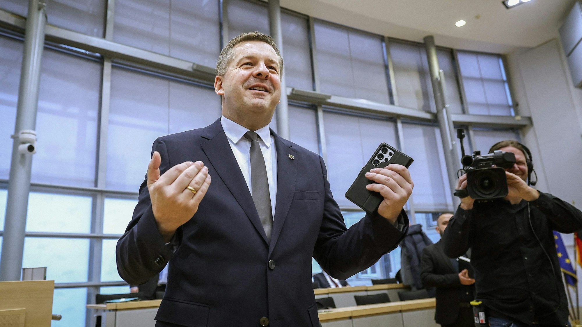 Sven Schulze (CDU) bei der Wahl zum Ministerpräsidenten von Sachsen-Anhalt.