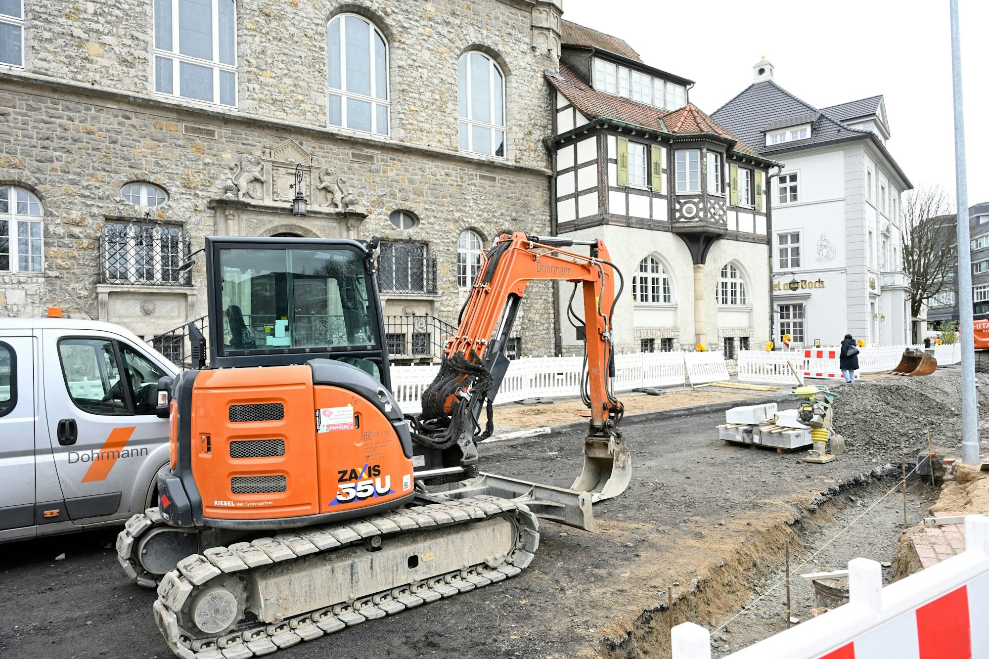 Das Foto zeigt die Baustelle Laurentiusstraße