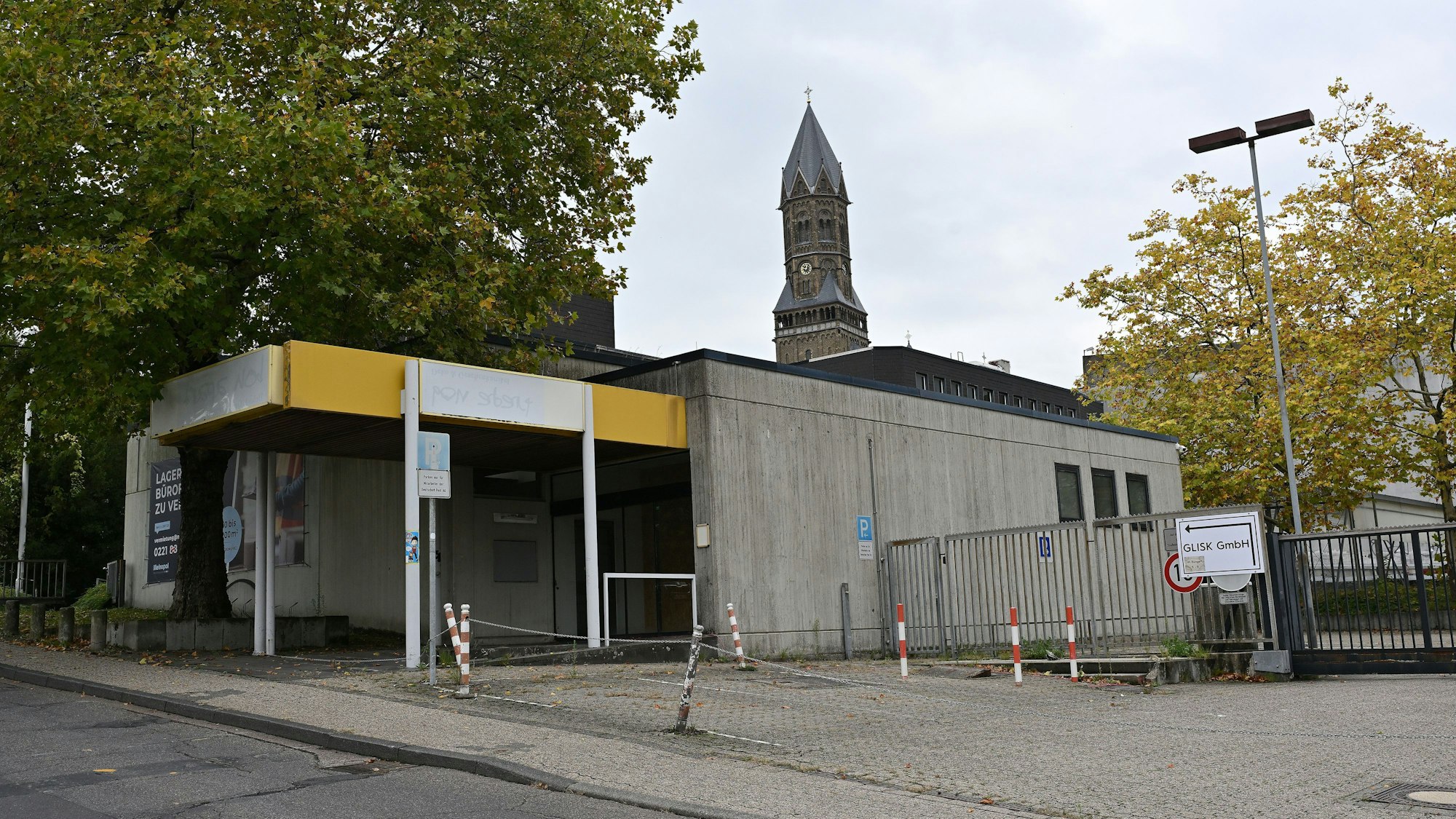 Das Foto zeigt das ehemalige Post-Gelände in Bensberg