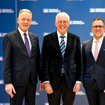 Präsentierten die Zahlen für 2025: (v.l.) Vorstandsvorsitzender Ingo Stockhausen, Aufsichtsratsvorsitzender Udo Meyer, stv. Vorstandsvorsitzender Andreas Neumannund Vorstandsmitglied Jörn Richling.