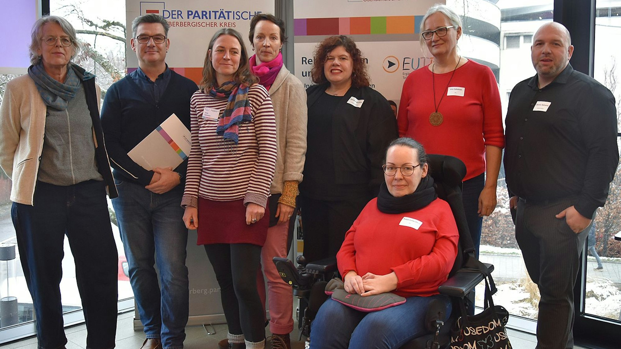 Die Akteure bei der Tagung in der Gummersbacher Vogtei: (v.l.) Inge Lütkehaus, Christian Gollner, Anne Heitmann, Kathleen Götz, Sandra Karsten, Katja Fellenberg, Iris Colsmann und Dennis Balzano.