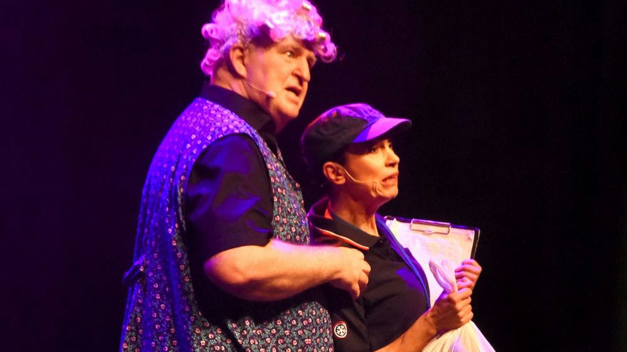 Abschiedsshow von Markus Maria Profitlich in der Stadthalle Troisdorf, mit Ehefrau Ingrid Einfeld