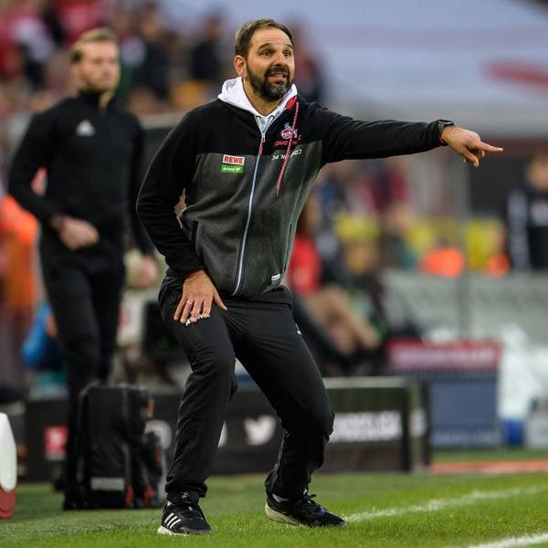 SStefan Ruthenbeck als Trainer der FC-Profis beim Heimspiel gegen den FC Augsburg im Januar 2018.