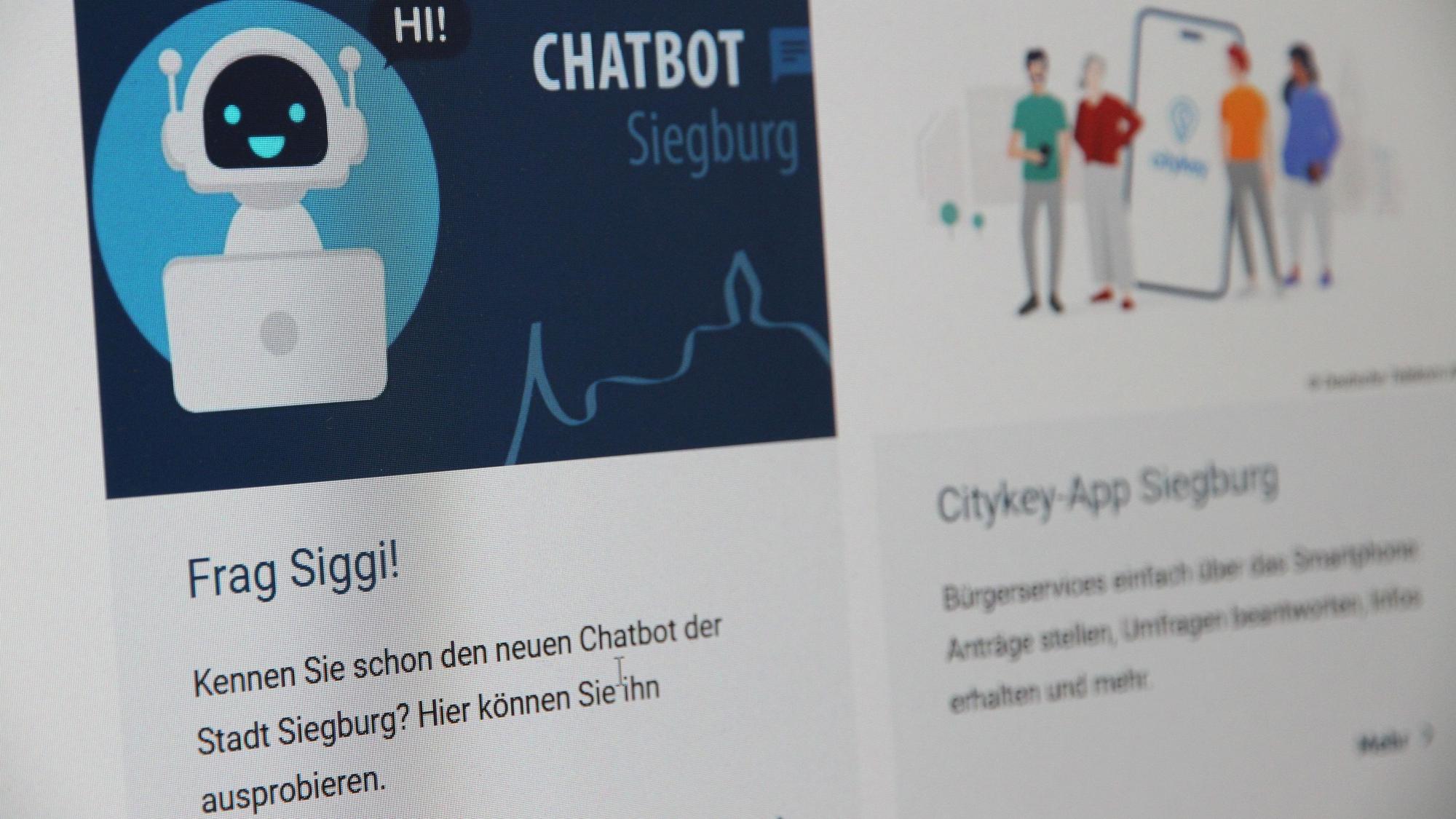 Siggi, der Chatbot der Siegburger Stadtverwaltung