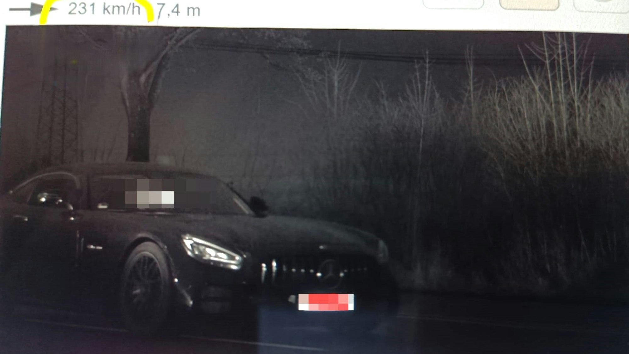 Das Bild zeigt eine Radarfoto.