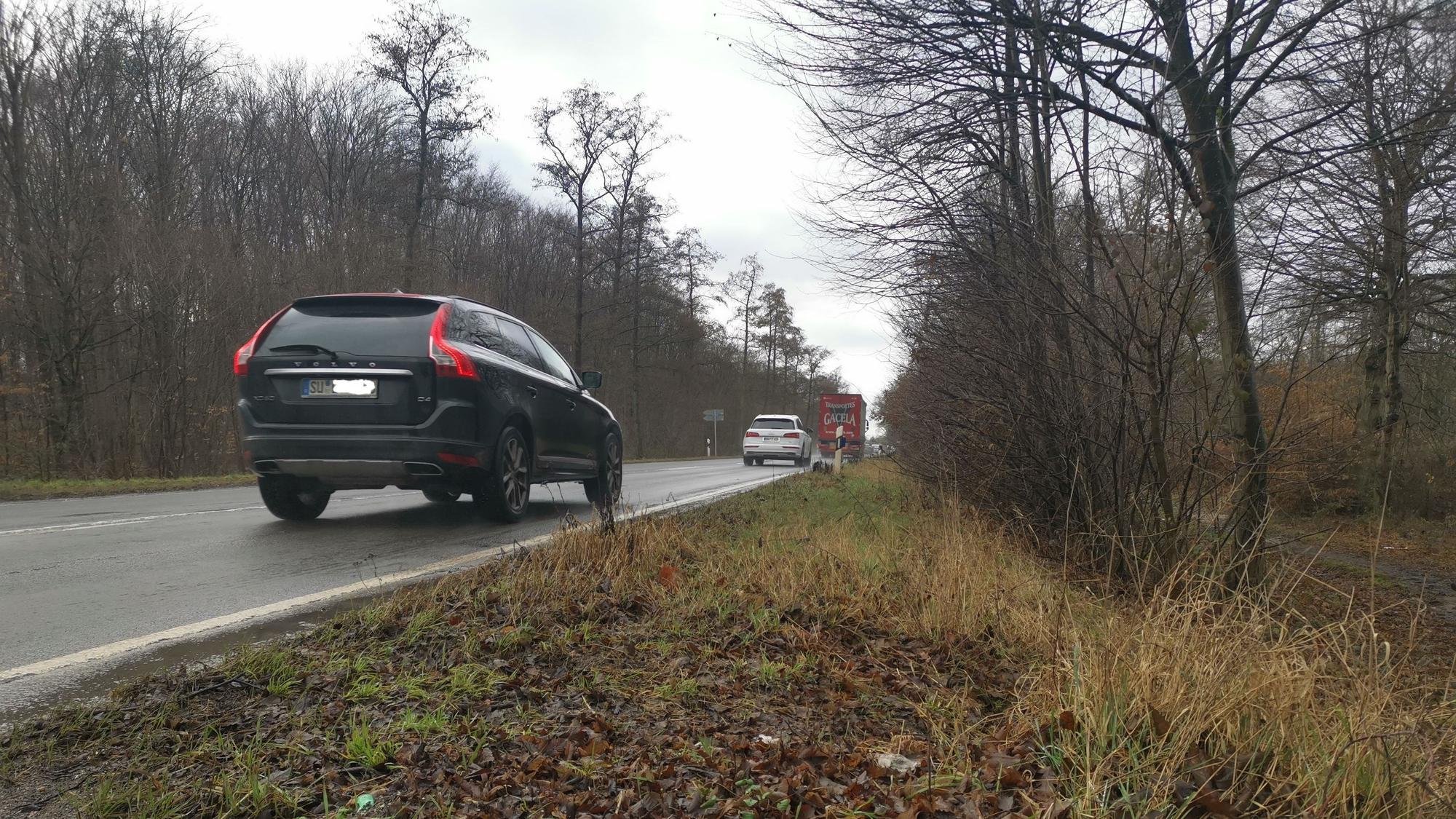 Blick auf die B 56 bei Buschhoven.