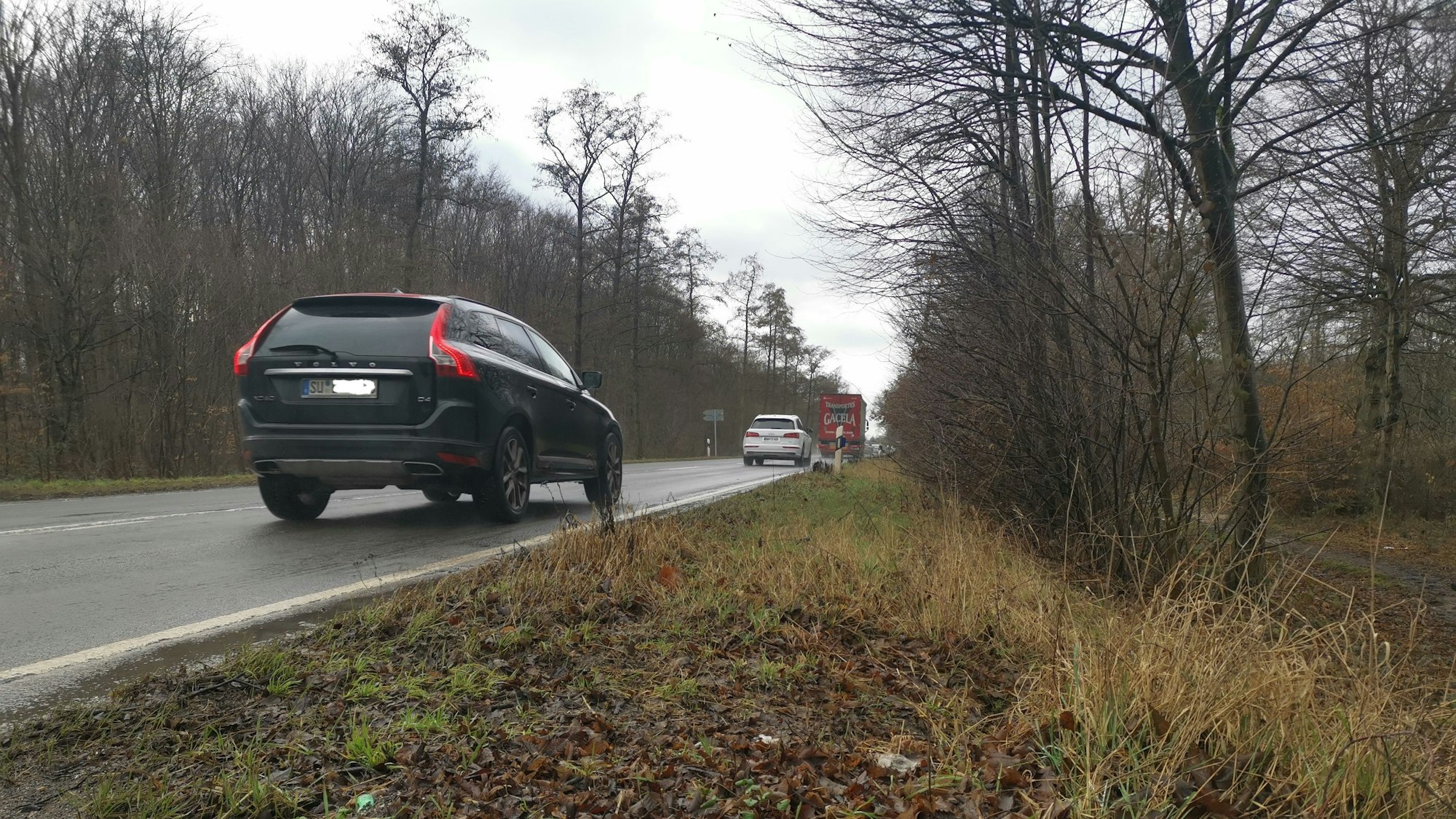 Blick auf die B 56 bei Buschhoven.