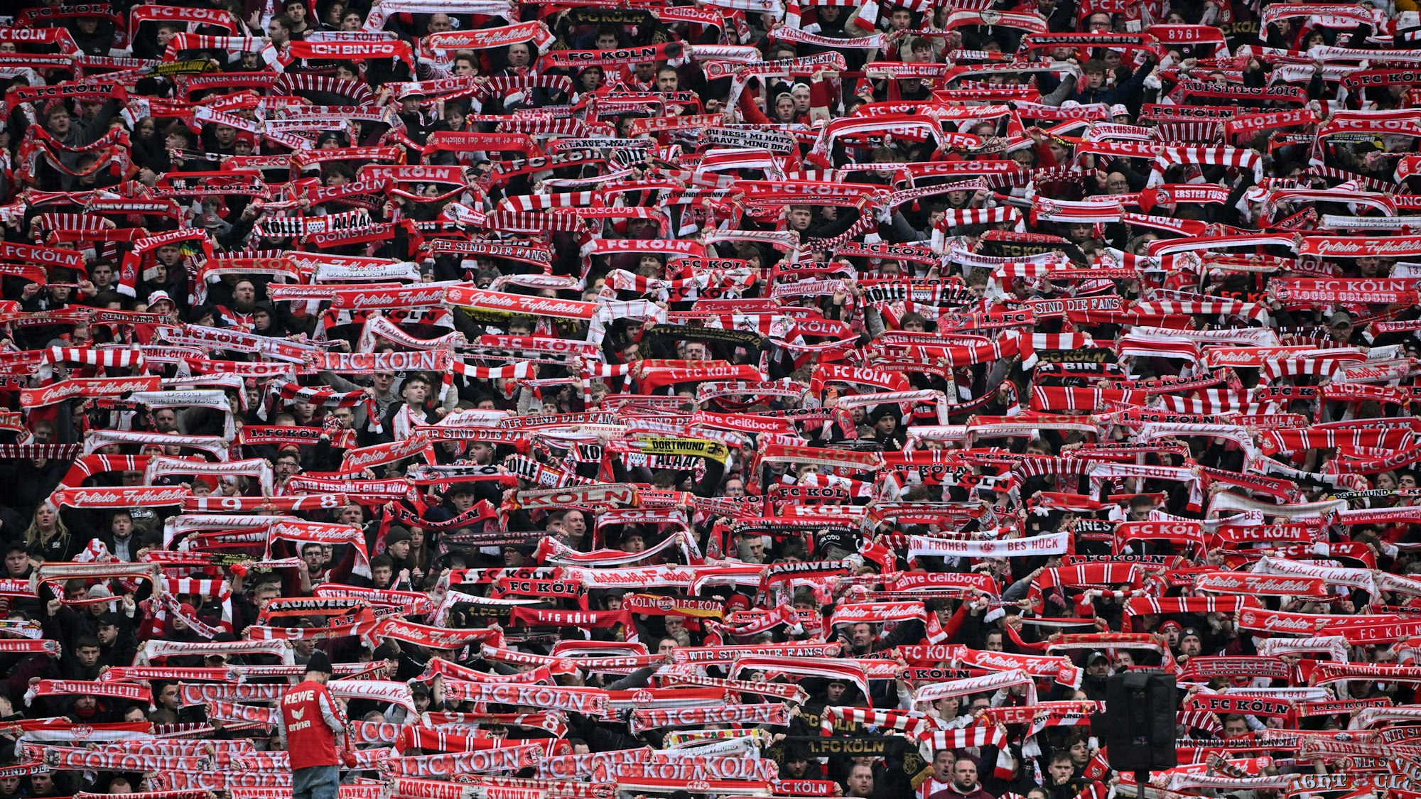 Die aktive Fan-Szene des 1. FC Köln unterstützt ihr Team beim Heimspiel gegen RB Leipzig.